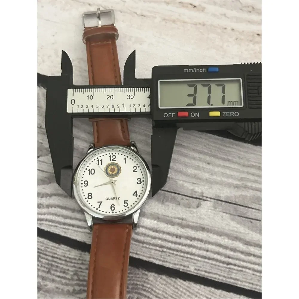 American Legion Silver Case Men’s Quartz Watch